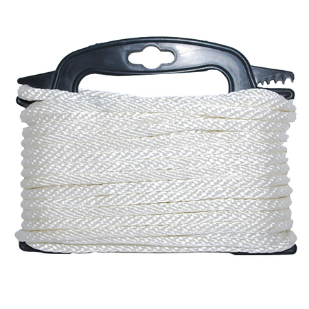ATTWOOD MARINE Braided Nylon Rope - 3/16" x 100' - White 117553-7